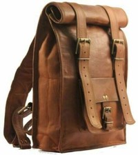 New Genuine Leather Back Pack Rucksack Travel Bag For Men's and Women's