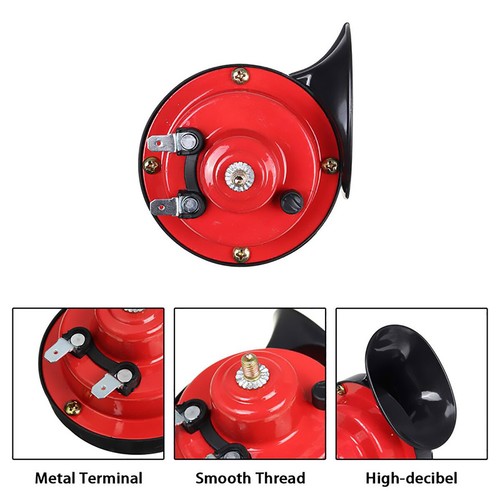 12V 300DB Super Loud Train Horn Waterproof For Motorcycle Car Truck SUV Boat Red - Foto 9