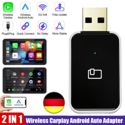 Wireless Carplay Adapter für Apple & Android Auto Adapter WiFi Online-Update