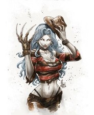 *Original Art* Sexy Lady Death ’Freddy Krueger’ *Signed* Vinz El Tabanas. Comics | eBay Europe (Buy It Now)