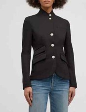 598 New Rag  Bone Women's Slade Ponte Blazer In Black-- Size 8