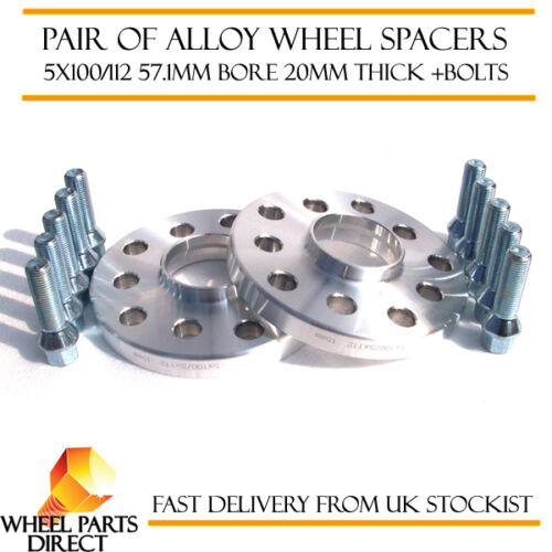 Wheel Spacers 20mm (2) Spacer Kit 5x112 57.1 +Bolts for Audi A8 [D3] 02-09 - Picture 1 of 1
