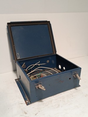 Unbranded Blue Powder-Coated Metal Hinged-Door Electrical Control Junction Box