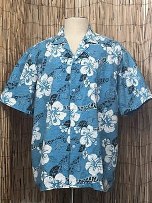 Paradise Style Hawaii Mens SS Button Up Hawaiian Shirt-Size XL-MADE IN HAWAII