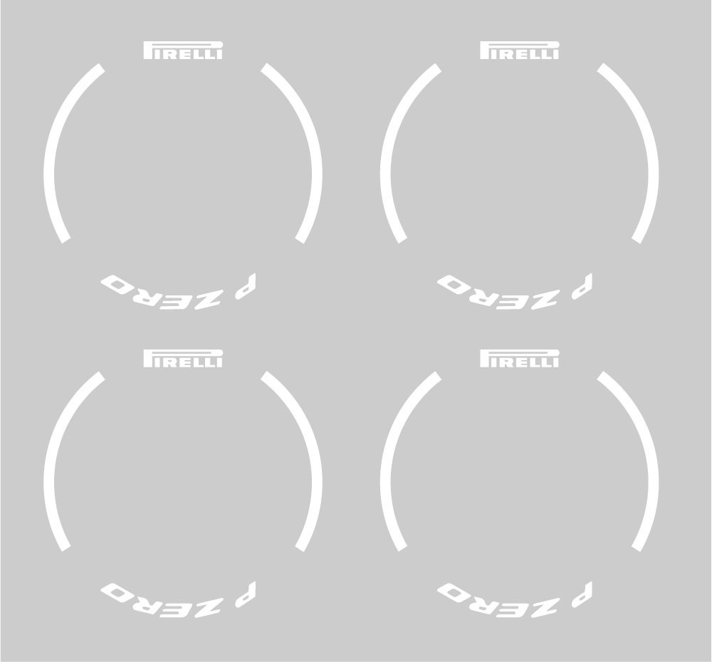 Tire Transfer Stickers Set Of 4