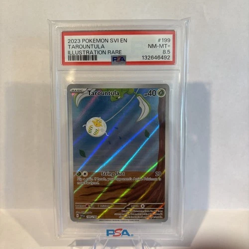 2023 POKEMON SVI EN-SCARLET & VIOLET ILLUSTRATION RARE #199 TAROUNTULA PSA 8.5
