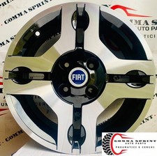 4 CERCHI IN LEGA ORIGINALI RAGGIO 14 FIAT PANDA NERO LUCIDO DIAMANTATO