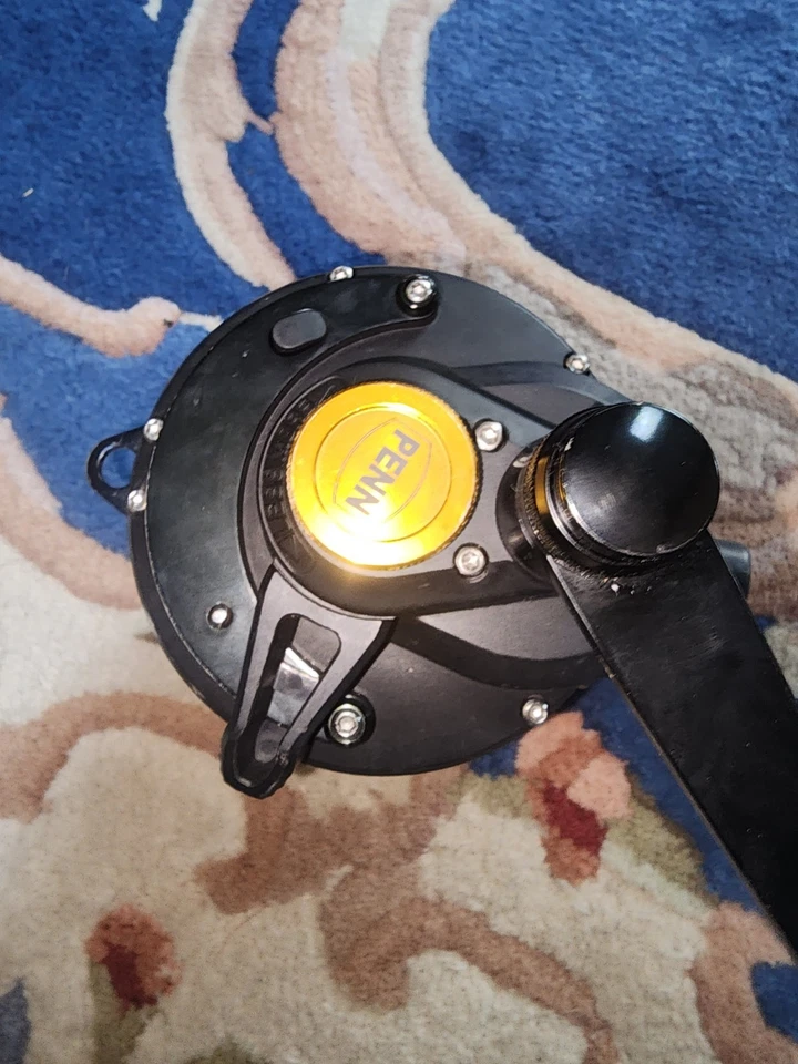 2-скоростная обычная рыболовная катушка Penn Squall 50VSW 40 фунтов с рычажным сопротивлением - Изображение 2 из 4