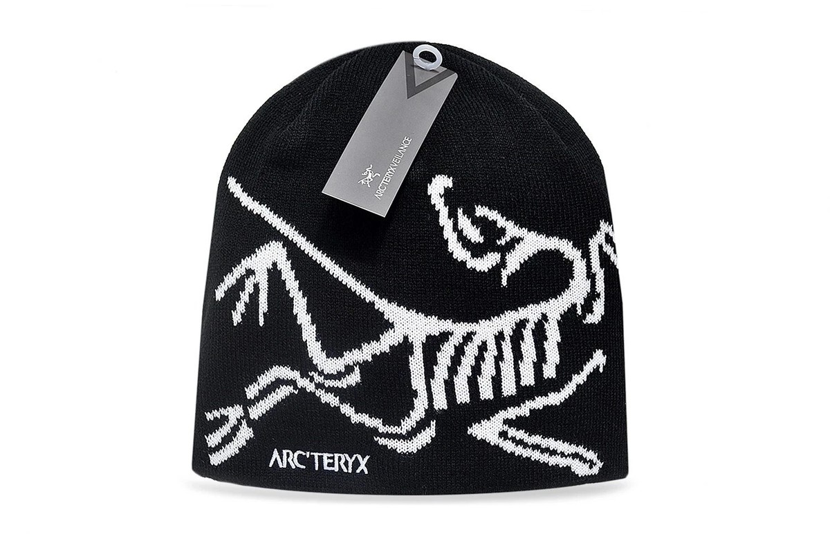 New Arcteryx Bird Head Black Toque Beanie Orca black Merino