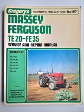 Massey Ferguson TE 20 - FE35 service and repair manual Gregorys 1986 | SCARCE