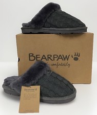 Bearpaw Women's Effie Slippers In Charcoal Gray Size 11M