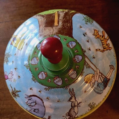 Vintage Schylling disney classic winnie pooh bear  metal spinning top toy  - Picture 2 of 9