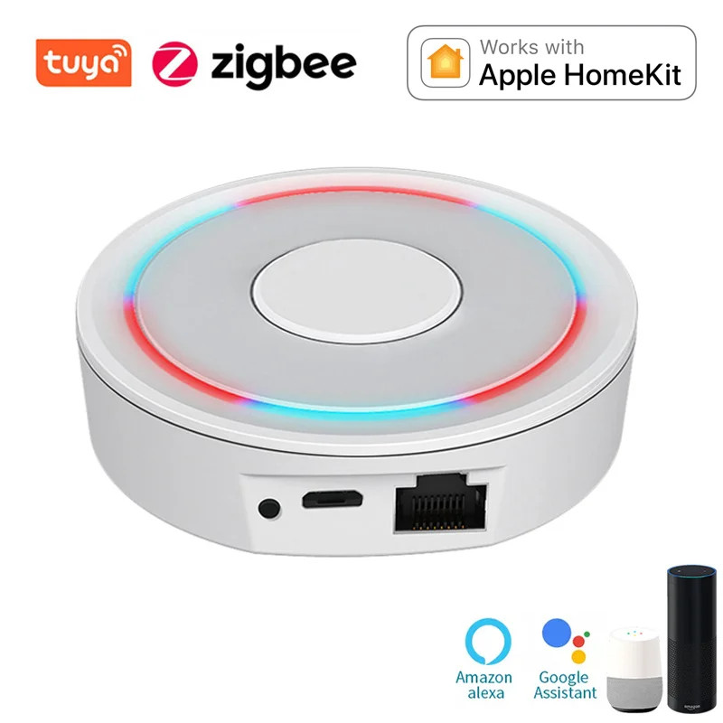 ZigBee HomeKit Gateway Hub Smart Home Works with Apple Siri Alexa Google Tuya