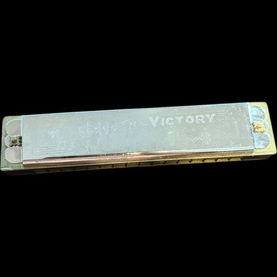 Victory 24-Hole Harmonica Chrome Plated Metal Cover Brass Comb Made in China