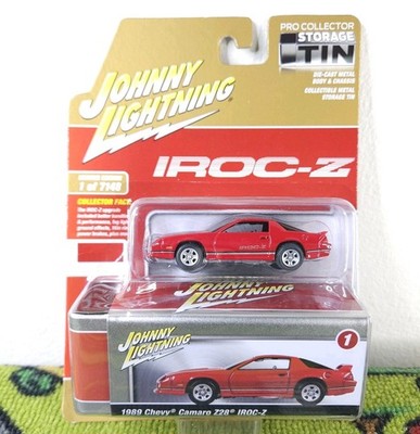 Johnny Lightning 1989 Red Chevy Camaro Z28 IROC-Z Collector Tin