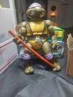 Original Vintage 1989 Playmates TMNT Ninja Turtle Donatello  13" Figure W/ Staff