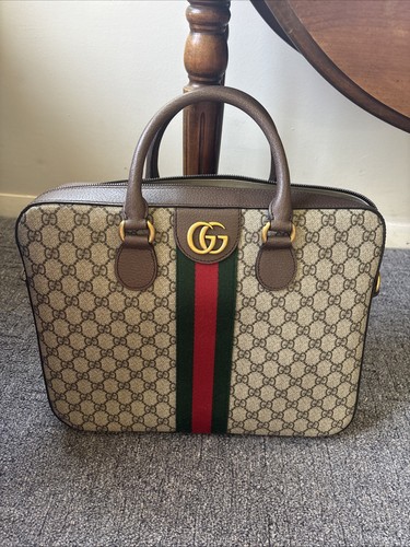 Gucci Brown Canvas Breifcase GG Monogram Monogram