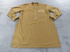 CLE CAL Men's Kaftan Bronze Embroidered Traditional Shirt Long Sleeve EUC
