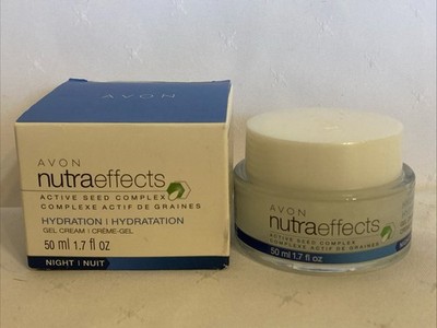 Avon nutraeffects Active Seed Complex HYDRATION Gel Cream Night 1.7 fl oz ~NEW