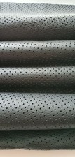 BLACK PERFORATED LEATHER 8x6'' Car Upholstery Repair Piece