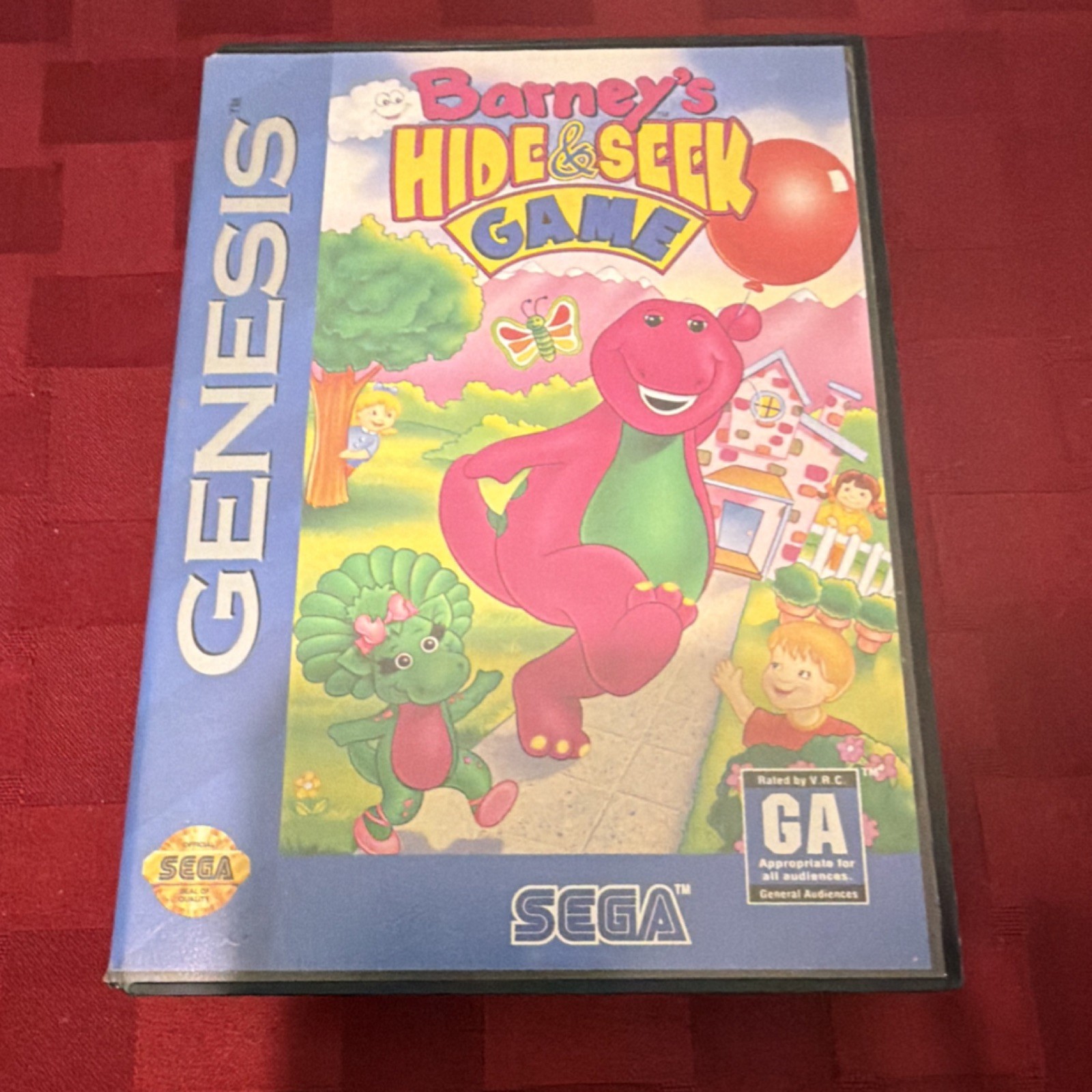 SEGA Barney's Hide & Seek Game (Sega Genesis, 1993) Manual Included Educational