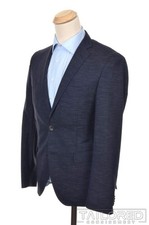 HUGO BOSS Current Solid Blue Wool Mens Luxury Sport Coat Blazer Jacket - 38 R