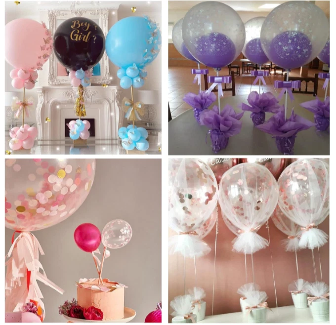 Sakolla 10 комплектов воздушный шар палочка стойка, белый держатель для вечеринки и свадьбы украшения - Изображение 4 из 4