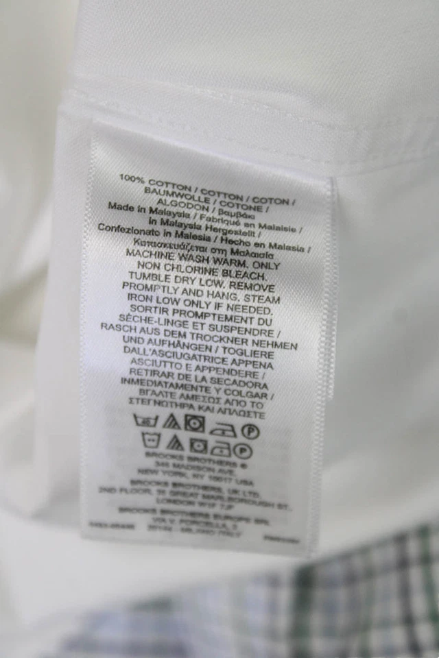 Brooks Brothers Red Fleece Boys Collared Button-Down Shirt White Size 16 - Image 4 of 4