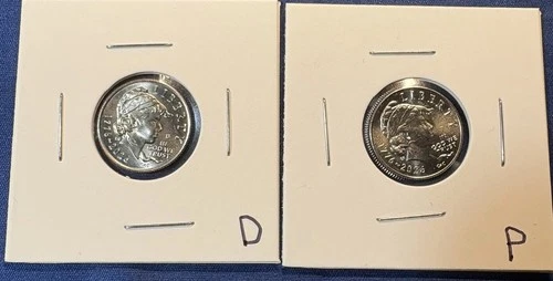 2026 P + D Emerging Liberty SemiQ Dime 10¢ "BU" 2-Coin Set 250 anniversary