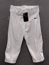 Nike Vapor Boys Select High Piped Baseball 3/4 Pants White BQ6444-101 Size M