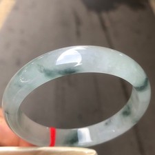 Certified Natural Grade AAA Ice Green Burmese Jade jadeite bracelet bangle 58MM