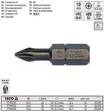 Yato Phillips-Bits 10-tlg. PH1 PH2 PH3 2-Stahl Freie Auswahl