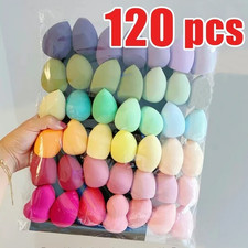 120PCS Mini Makeup Sponge Puff Set Random Color Gourd Water Drop Blender Tool