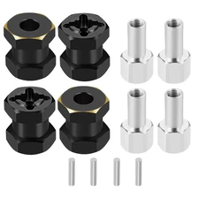 AXSPEED Brass 12/15/17/20/25Mm Wheel Hex Extended Adapters Combiner Coupler for 