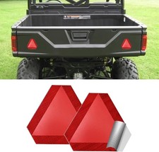 Kutyun 2PCS Slow Moving Vehicle Sign, Diamond Grade Reflective Sticker, Red