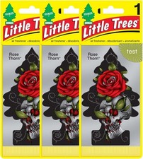 Little Trees Car Air Freshener, Rose Thorn, 3 Pack