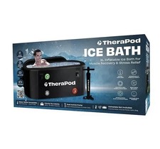 Therapod Portable Inflatable Ice Bath, Temp, Inflator (55"L x 30"W x 24.5"H)