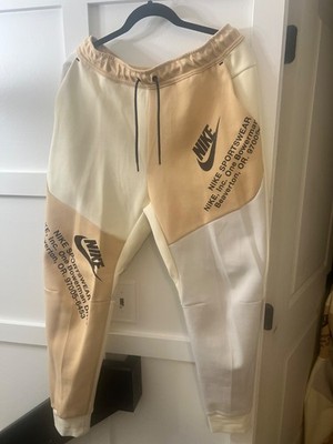 NIKE TECH FLEECE PANTS (not hoodie) BLOCK/CREAM/IVORY ONLY WORN TWICE LOOKS NEW!