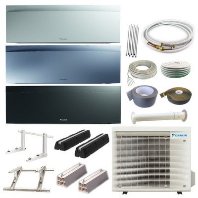 Daikin Emura 3 Weiß / Silber / Schwarz 3,4 kW Montageset Optional