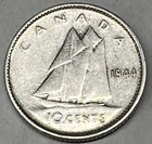 1944 10C Canada 10 Cents. Great Clear Crisp Example.