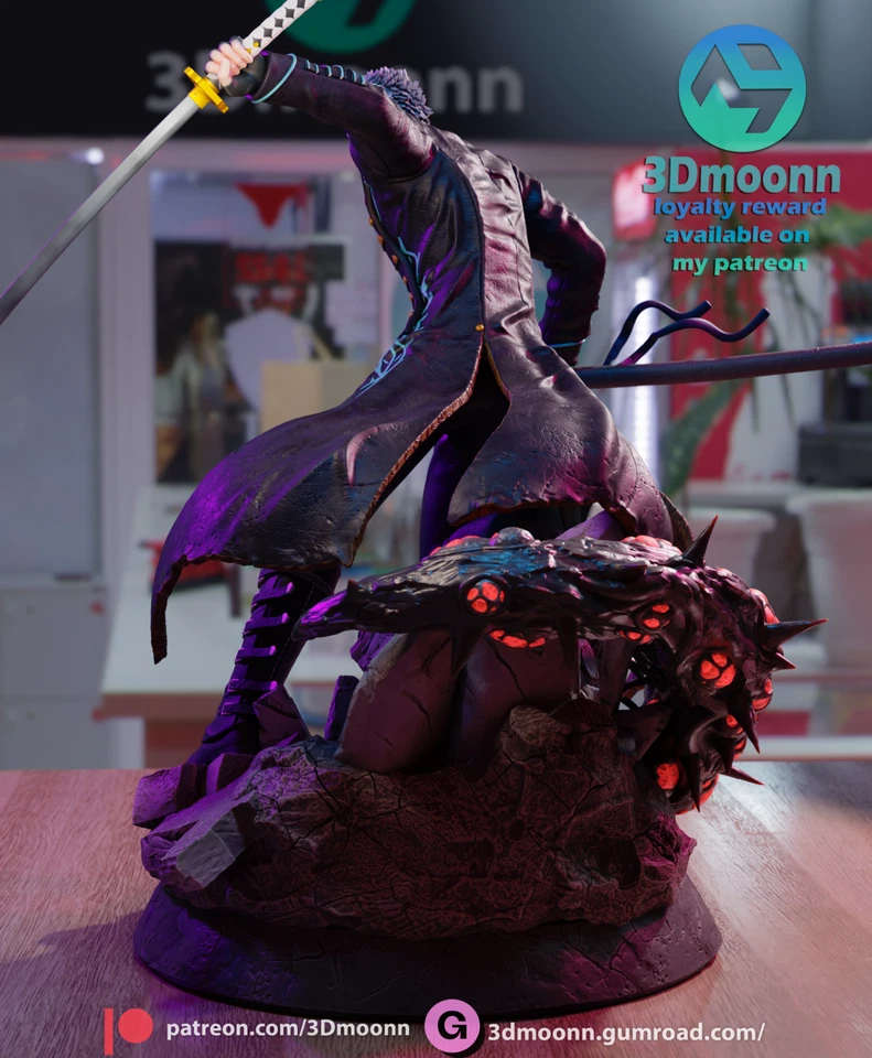 Vergil - Devil May Cry 5 Fan Art Kit - 1:8 Scale (9 inch) - 3Dmoonn - Image 4 of 4