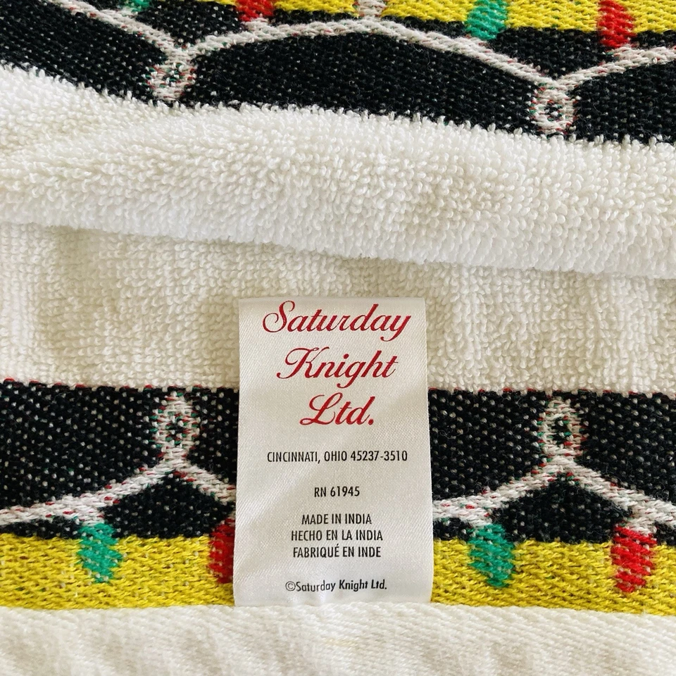 Набор рождественских полотенец Saturday Knight Ltd вышитые гирлянды для кошачьей елки - Изображение 3 из 4