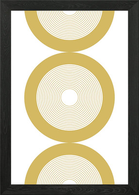 Golden Circle Muster gerahmtes Wandbild Poster Leinwanddruck Bild