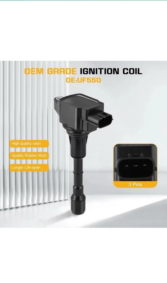 Juego de 6 bobinas de encendido y bujías compatibles con Nissan Murano... Envío rápido Foto 3 de 4