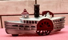 Vintage Cast Iron paddle Boat 7 1/2  