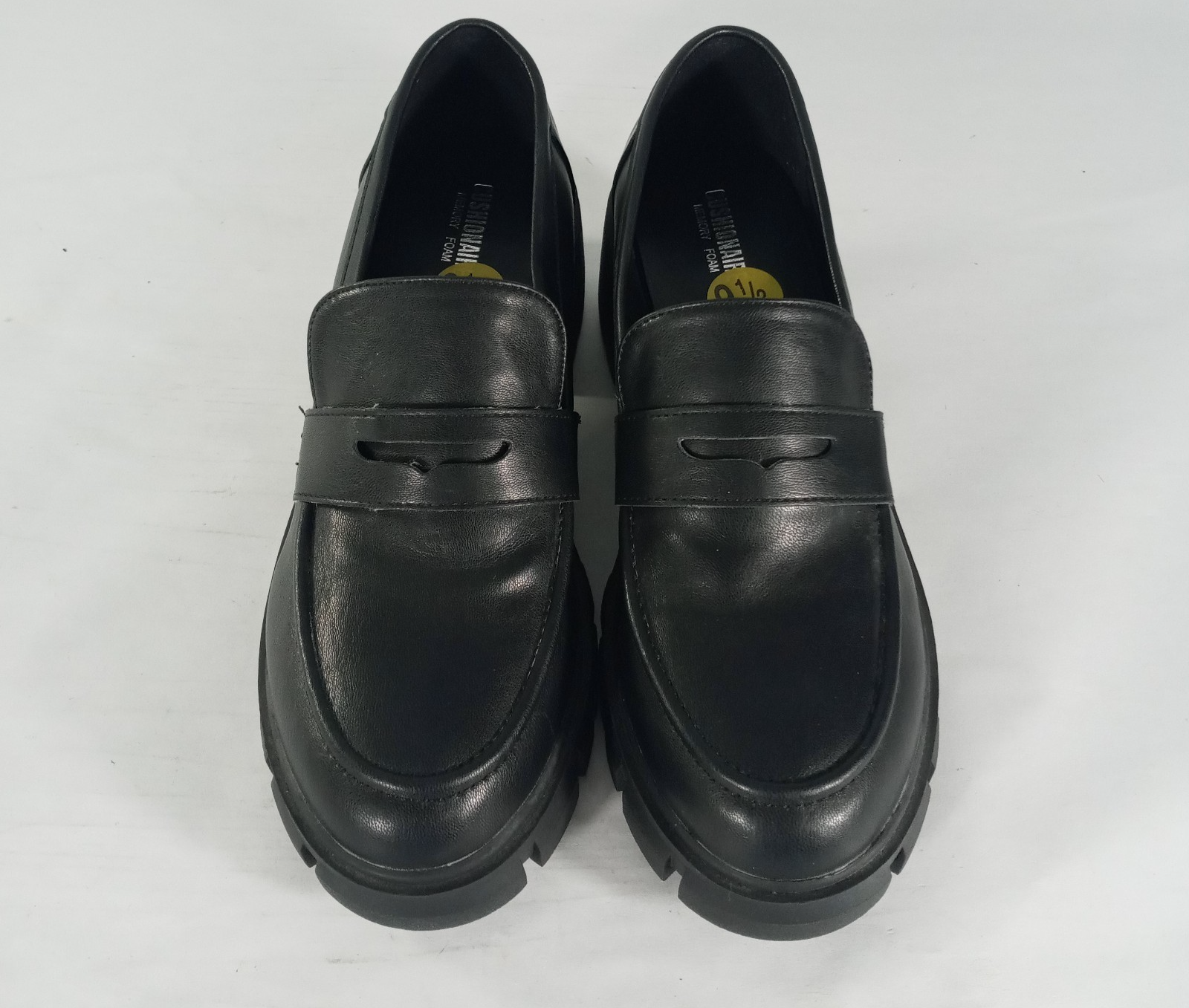 SAOLA Mocassini Y2K Chunky Penny da donna taglia 9 5 M suola platform a strappo neri scarpe slip on