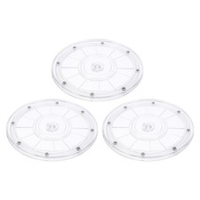 3Pack Acrylic Lazy Susan Turntable, 8" Ball Bearing Rotating Tray, Clear