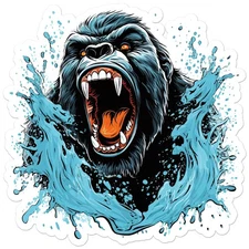 Scary Gorilla  - Vinyl Decal Sticker - Car Window Laptop - ebn9515