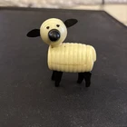 Vintage Fisher-Price Little People Animal Figure Sheep Black White