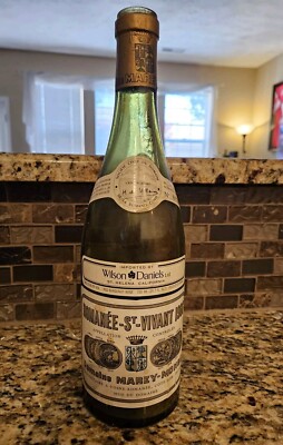 Vintage 1966 Romanée-St-Vivant Marey-Monge De La Romanée-Conti Wine Bottle Empty